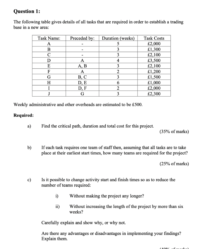 PLEASE ANSWER PART B & C The answer of Part a is