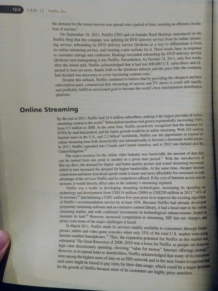 Using the case listed what are some strategic