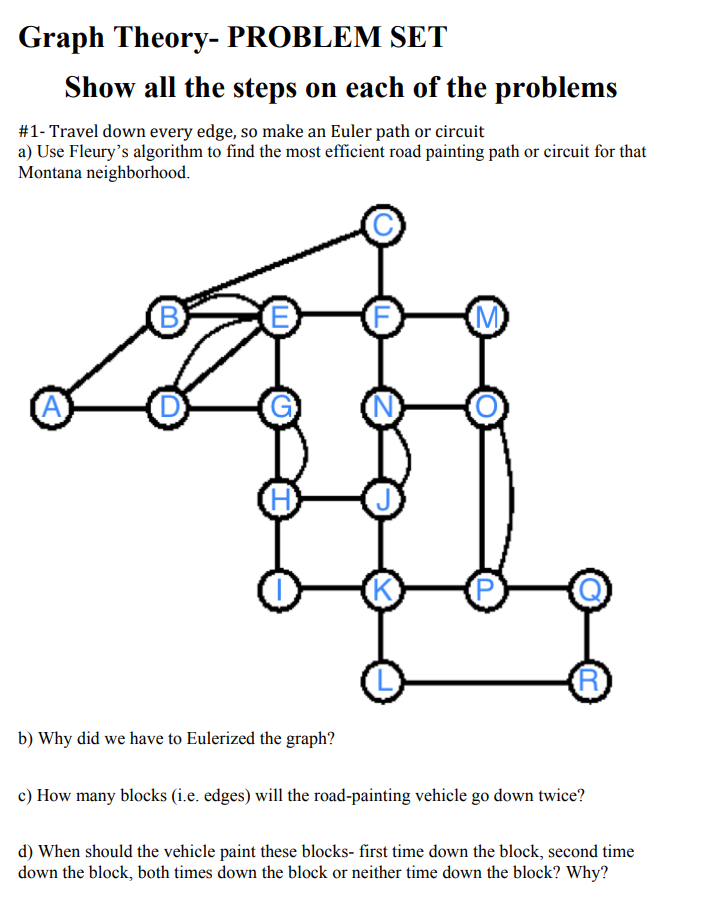 Graph Theory- VIDEO ASSIGNMENT There are 2 photos
