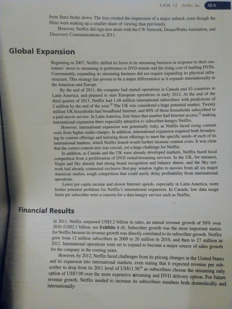 Using the case listed what are some strategic