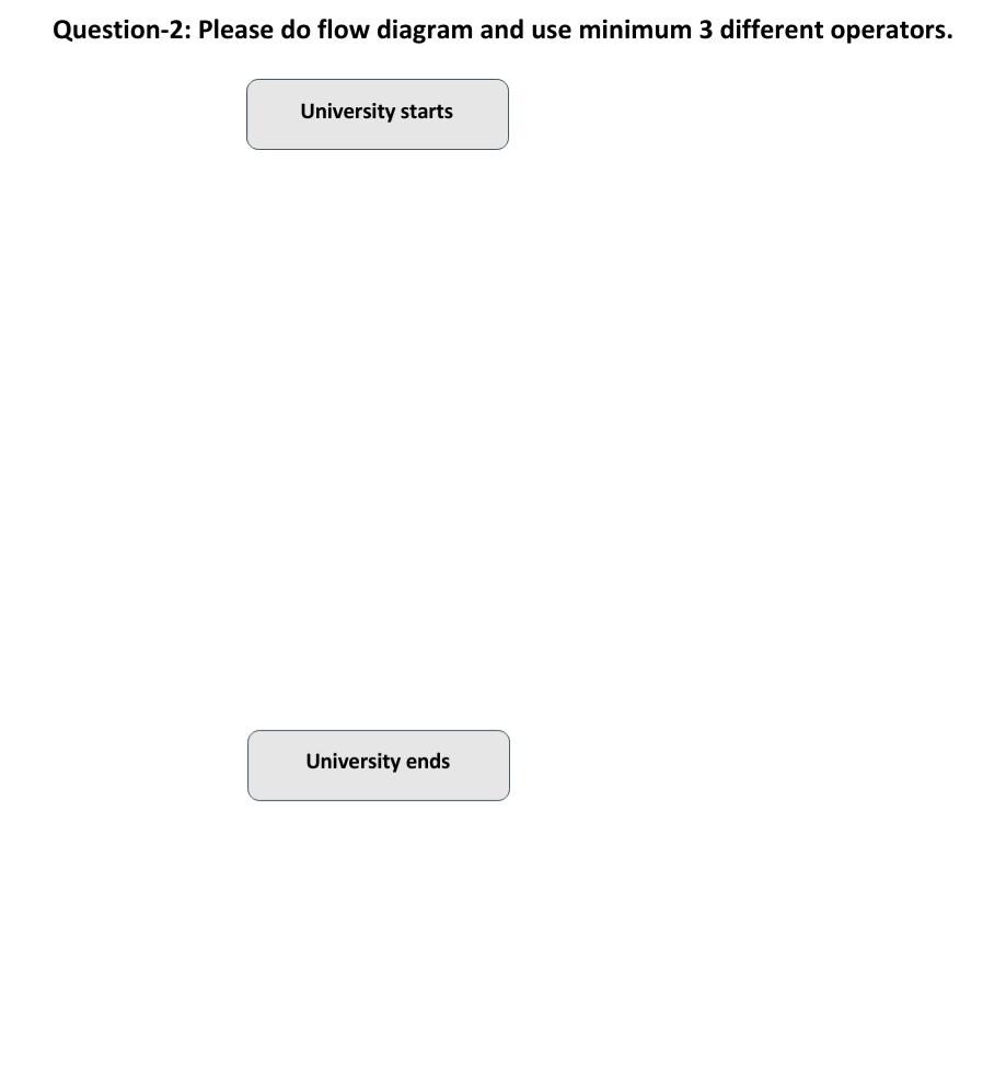 Question-2: Please do flow diagram and use