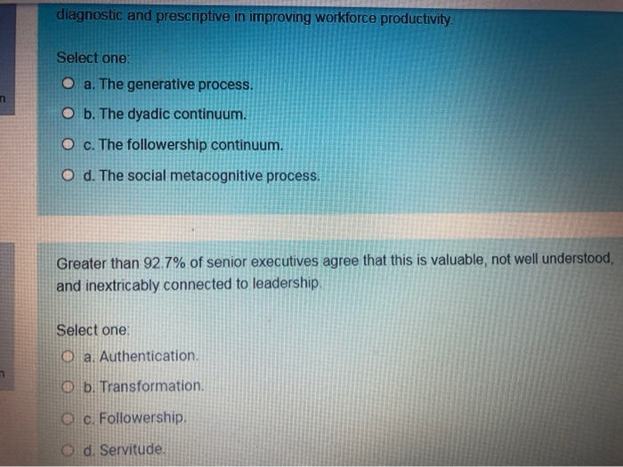 diagnostic and prescriptive in improving