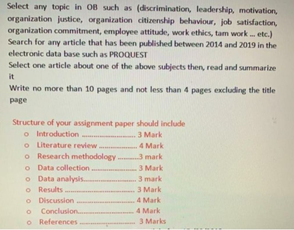 please select one topic. and write on the above