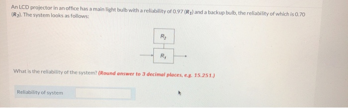 An LCD projector in an office has a main light