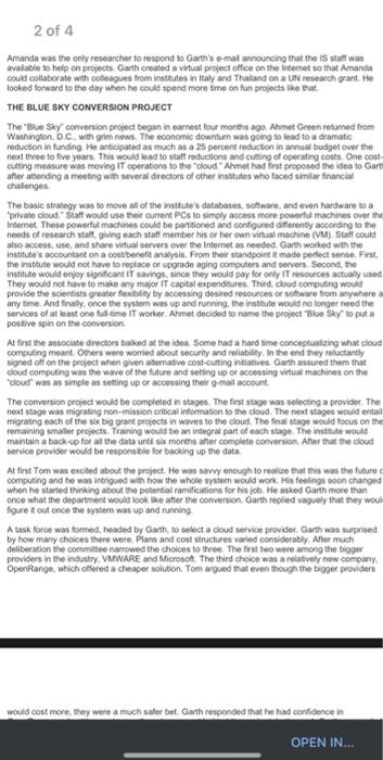 This is a case study, mention who are the