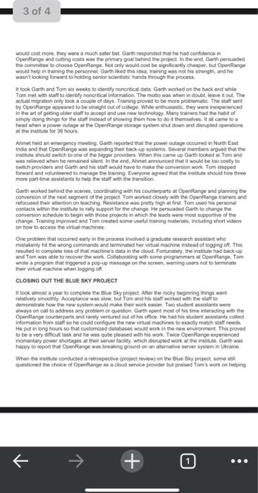 This is a case study, mention who are the