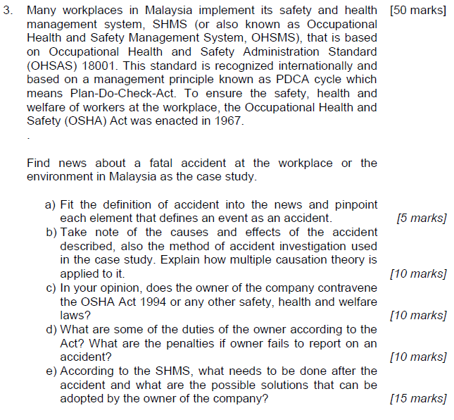 PLS ANSWER QUESTION D 3. Many workplaces in