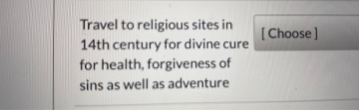 [Choose] Travel to religious sites in 14th