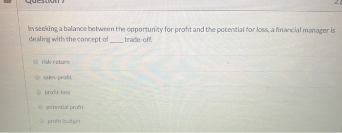 QuesLIUI 21 In seeking a balance between the