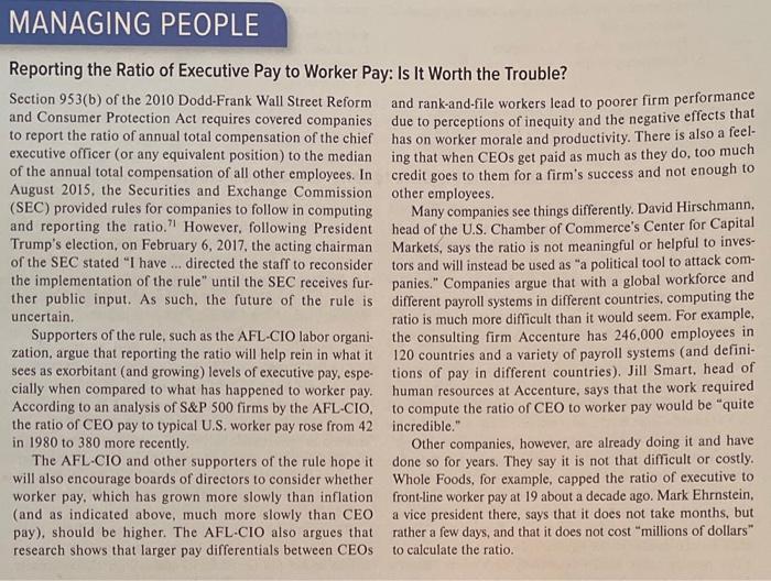 (Human Resource Management) assignment, Questions