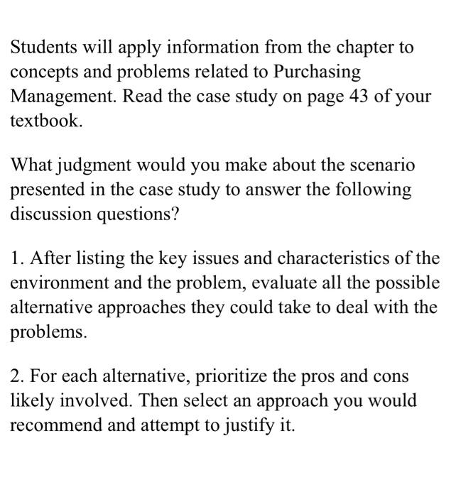 course: Materials Management answer asap please