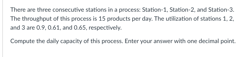 There are three consecutive stations in a