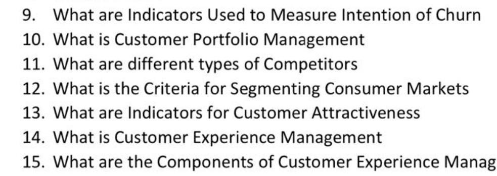 9. What are Indicators Used to Measure Intention