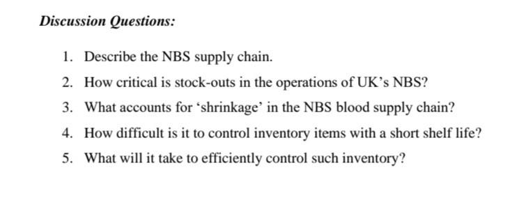 CASE STUDY - The UK's National Blood Service No