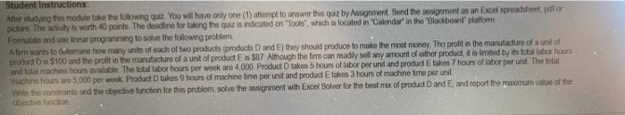 Student Instructions: Ale wadymng this module