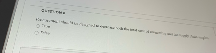 QUESTIONS Procurement should be designed to