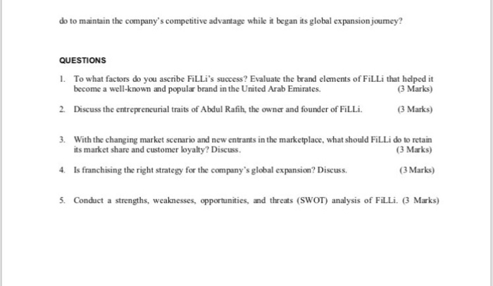 do to maintain the company's competitive