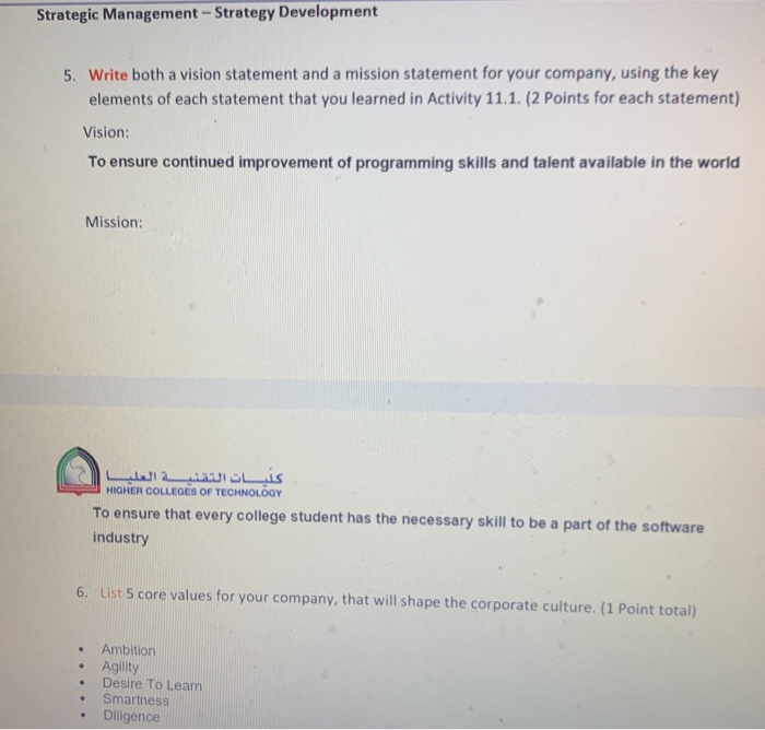 SUMMATIVE ASSESSMENT Course: Learning Outcome: