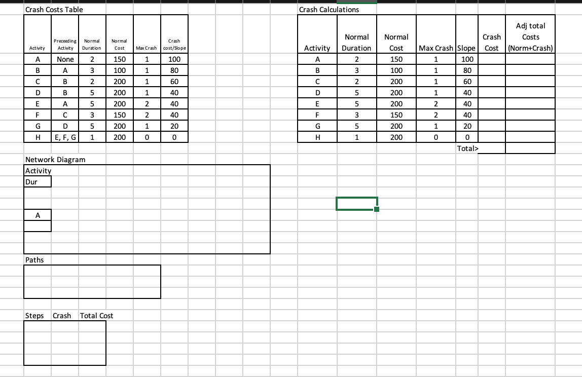 Use the information contained below to create a