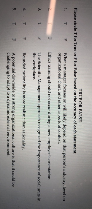 True or False: please help! TRUE OR FALSE Please