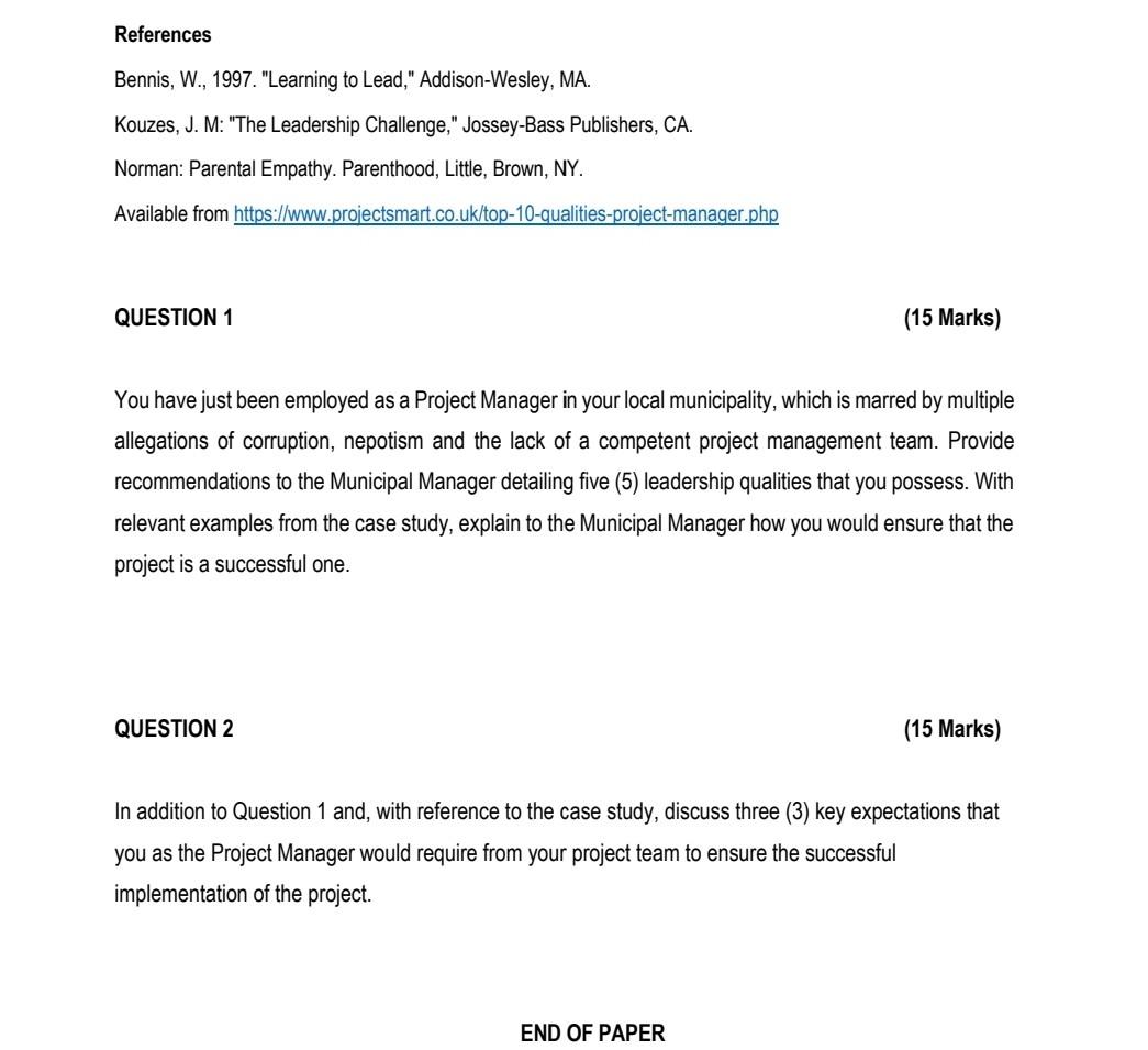 Instructions- Read and Answer all Questions from