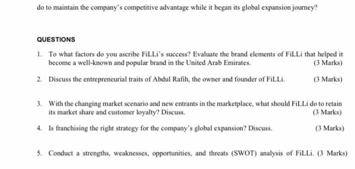 do to maintain the company's competitive