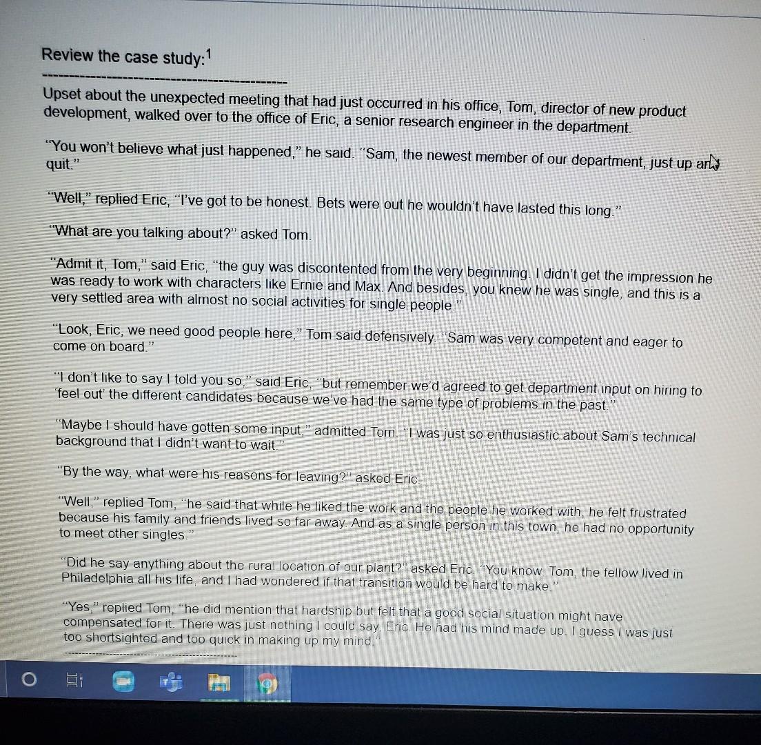 its a *project management question* Review the