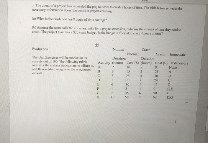 Instructions The Unit Exercises are designed to