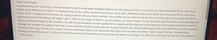 Based on the attatchment, create a work breakdown