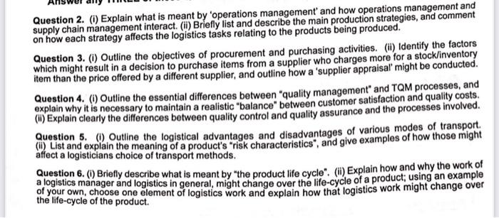Question 2. (l) Explain what is meant by