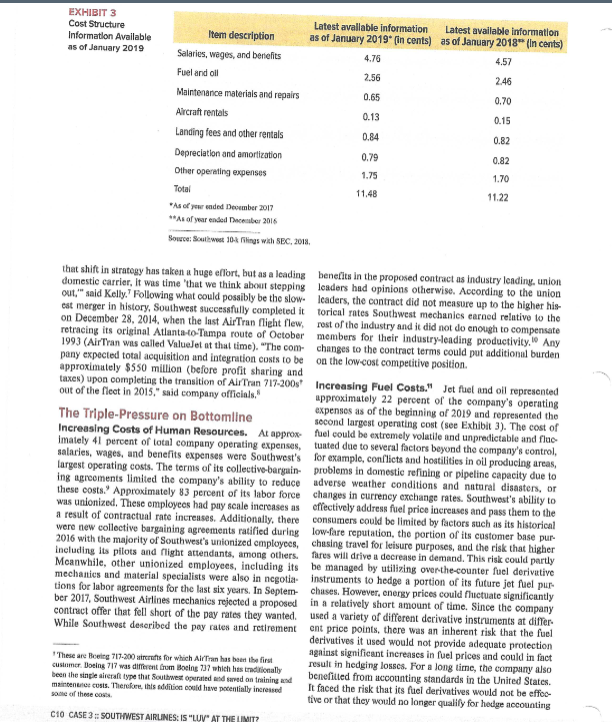 1. What are the key attributes of Southwest's