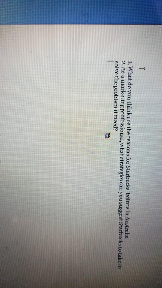 I 1. What do you think are the reasons for