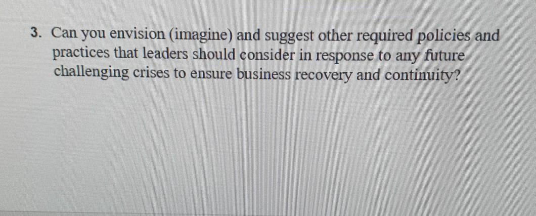 can you give me idea's 3. Can you envision