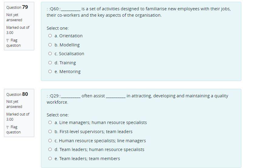 Question 79 Not yet answered ::Q60:: is a set of