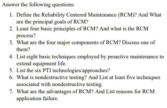 Answer the following questions: 1. Define the