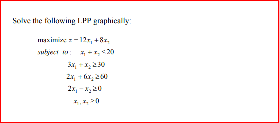 Solve the following LPP graphically: maximize z =