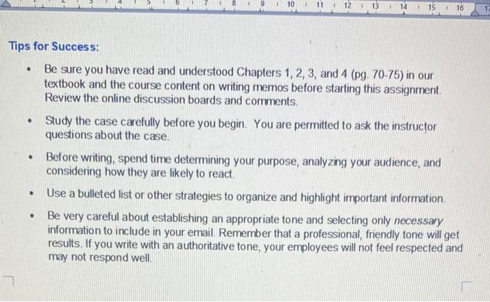 memo 15 10 1710 Assignment 2: Response Memo (due