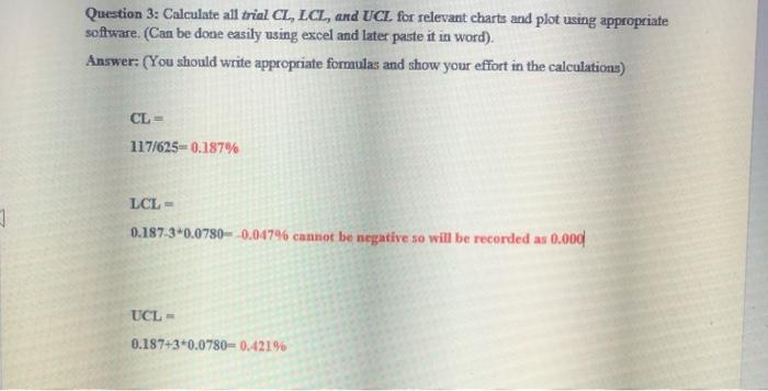 Paragraph Question 5: Calculate the modified