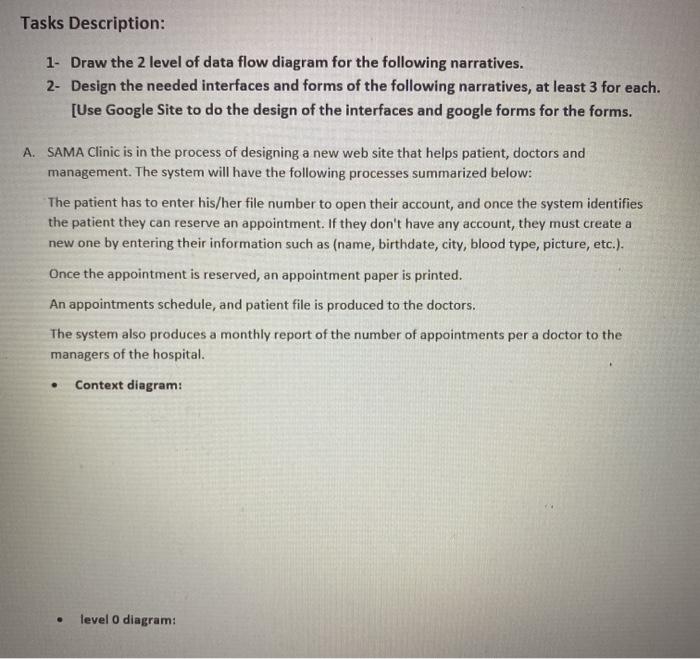 Tasks Description: 1- Draw the 2 level of data