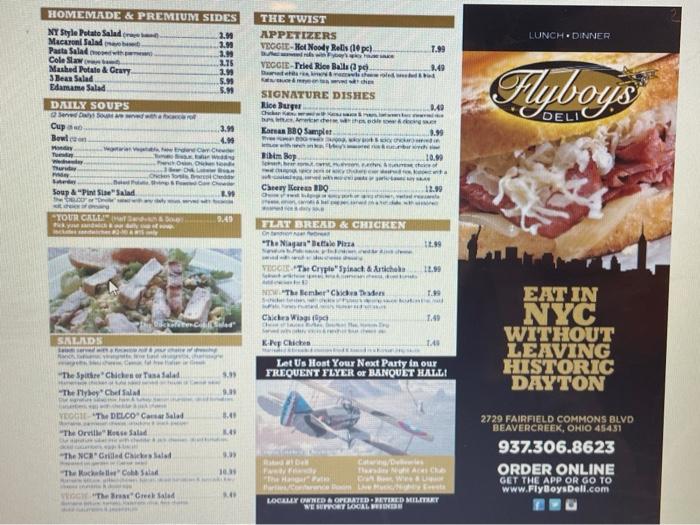 List & Explain four ways the menu below draws a