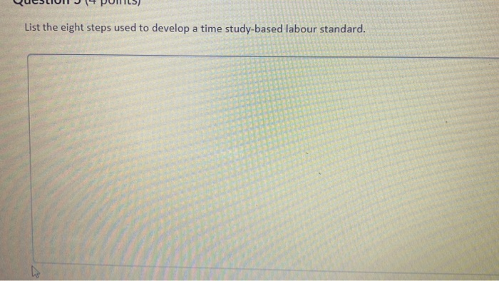 List the eight steps used to develop a time