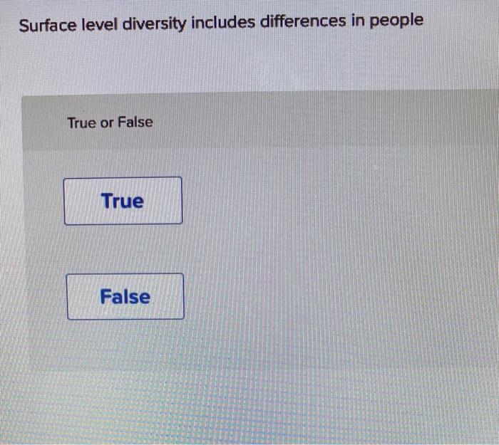 Surface level diversity includes differences in