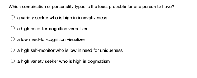 Which combination of personality types is the