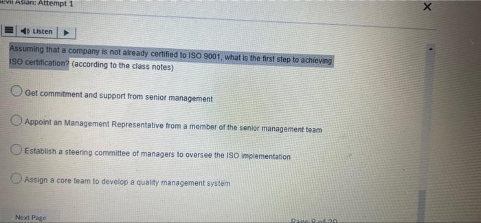 sevil Asian: Attempt 1 4) Listen Assuming that a