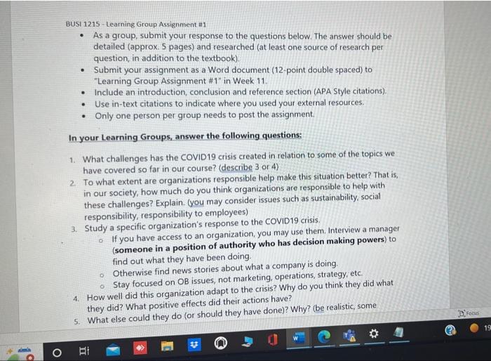 it is organizational behaviour subject. BUS1