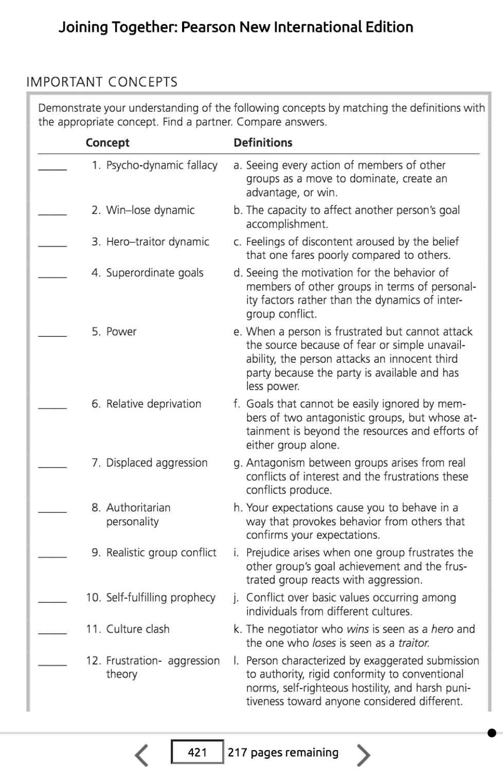 Joining Together: Pearson New International