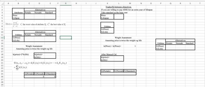 using excel sheet 1a. Apply Multi Attribute