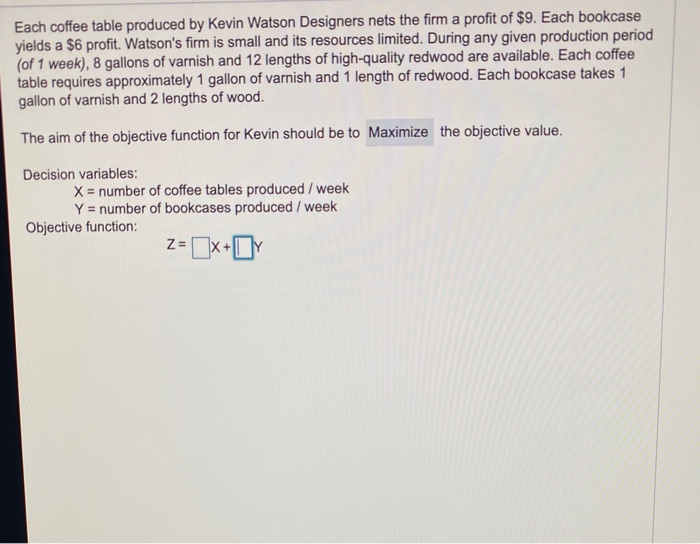 Each coffee table produced by Kevin Watson