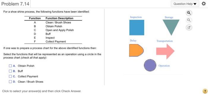 Question Help Inspection Storage mo Problem 7.14