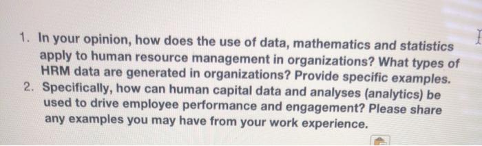 please answer questions 1. In your opinion, how